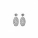 Oval earrings in silver image