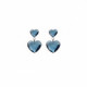 Cuore heart nim blue earrings in silver image