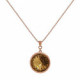 Basic light topaz necklace in rose gold plating in gold plating image