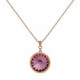 Basic antique pink necklace in rose gold plating in gold plating image