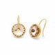 Basic circle light silk earrings in gold image