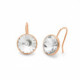 Basic circle crystal earrings in rose gold image