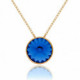Basic sapphire necklace in gold plating