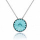 Basic light turquoise necklace in silver