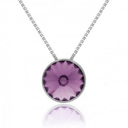 Basic light amethyst necklace in silver