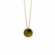 Basic olivine necklace in gold plating image