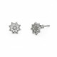 Kids sterling silver stud earrings with white in star shape image