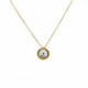 Basic crystal necklace in gold plating image