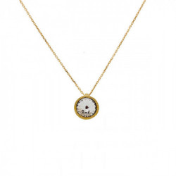 Basic crystal necklace in gold plating
