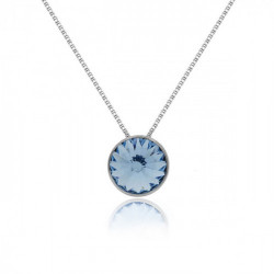 Basic light sapphire necklace in silver