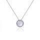 Basic powder blue necklace in silver