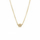 Kids gold-plated short necklace with white in reasons shape image