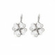 Cuore clover crystal earrings in silver image