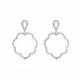 Luxury flower crystal earrings in silver image