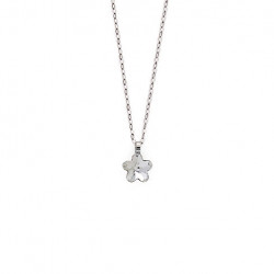 Little Flowers flower crystal necklace in silver