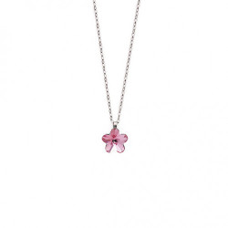 Little Flowers flower light rose necklace in silver