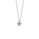 Collar flor violet de Little Flowers en plata