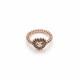 Etrusca heart light silk ring in rose gold plating in gold plating image