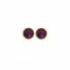 Basic amethyst earrings in rose gold plating in gold plating image