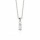 Macedonia rectangle crystal necklace in silver