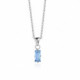 Macedonia rectangle light sapphire necklace in silver image
