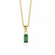 Macedonia rectangle erinite necklace in gold plating