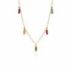 Macedonia multicolour necklace in gold plating