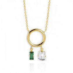 Macedonia circle erinite necklace in gold plating