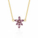 Snowflake flower light amethyst necklace in gold plating image