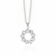 Fiorella round crystal necklace in silver image