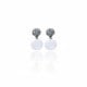 Silver Double Earrings pearl image