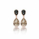 Essential treardrop light silk earrings in rose gold