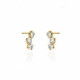 Caterina round crystal earrings in gold plating image