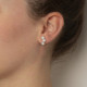 Caterina round crystal earrings in gold plating cover