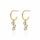 Caterina crystal hoop earrings in gold plating image