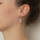 Caterina crystal hoop earrings in silver cover