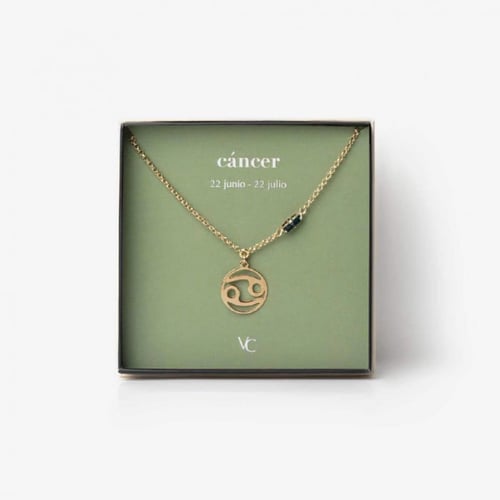 Horoscope cancer erinite necklace in gold plating