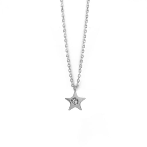 Celeste star crystal necklace in silver