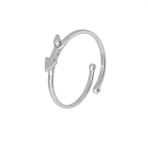 Areca arrow crystal ring in silver
