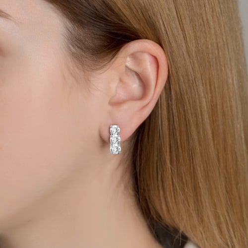 Celina crystal earrings in silver