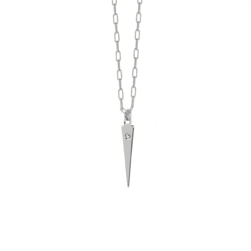 Collar triángulo crystal de La Boheme en plata