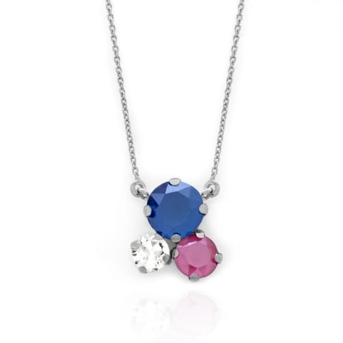 Celina royal blue necklace in silver