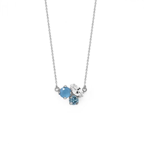 Celina summer blue necklace in silver