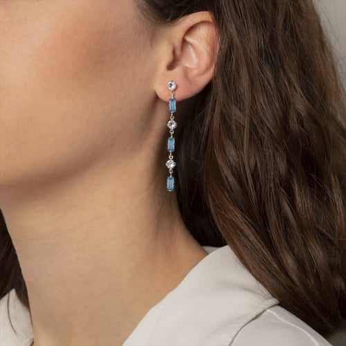 Esgueva aquamarine earrings in silver