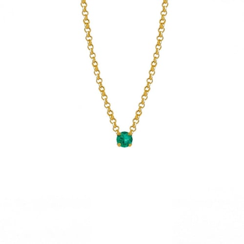 Collar mini redondo emerald de Celine en oro