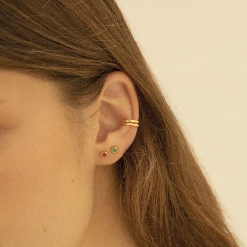 Lis rose earrings in gold plating