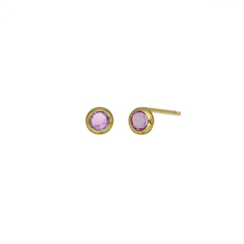 Lis violet earrings in gold plating