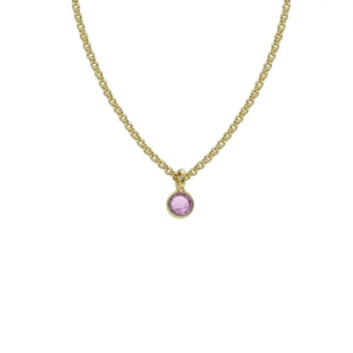 Lis violet necklace in gold plating