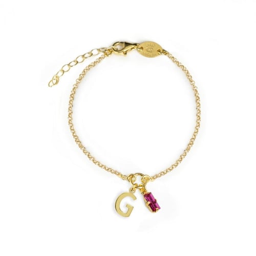 Abecé letter G bracelet in gold plating