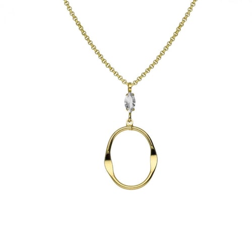 Collar oval crystal de Eleonora en oro